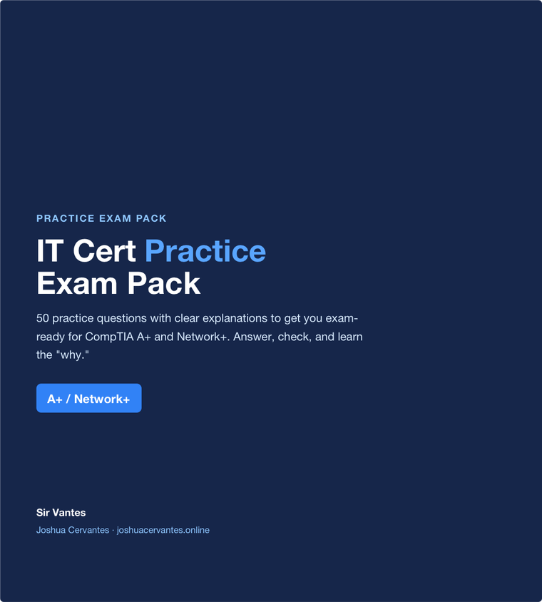 IT Cert Practice Exam Pack cover
